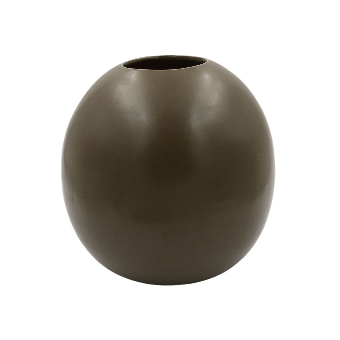 Vază kaki decorativă din porțelan 10x17,5cm
