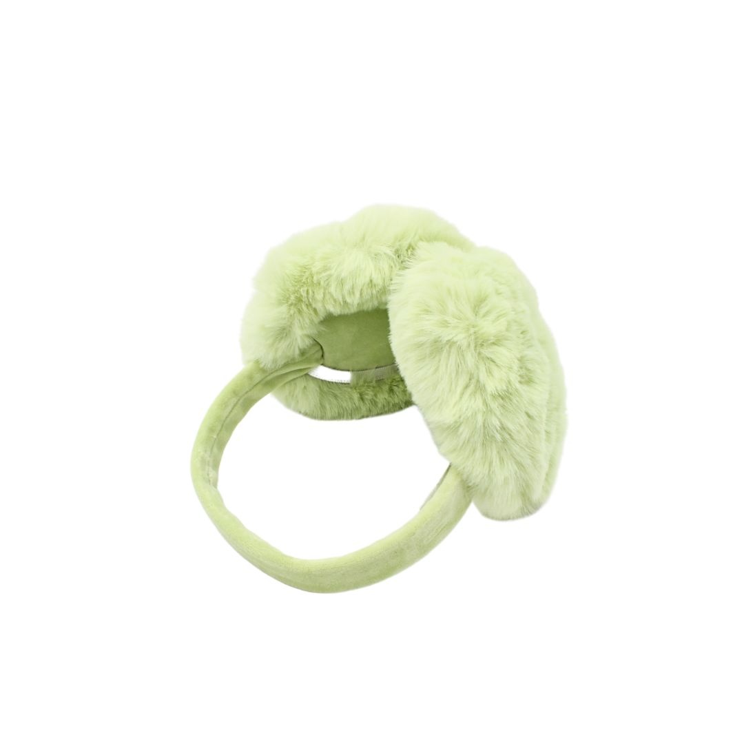 Căști pufoase pentru urechi Antonio, 94 g, Ø 14 cm, circumferință 44 cm, verde fistic
