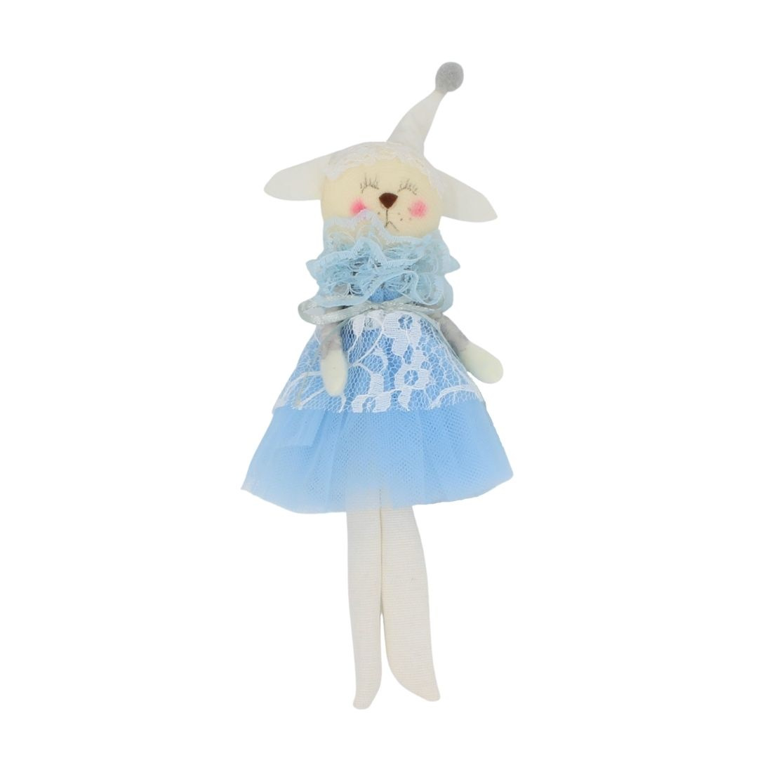Decorațiune Zooky animăluț miel rochiță bleu