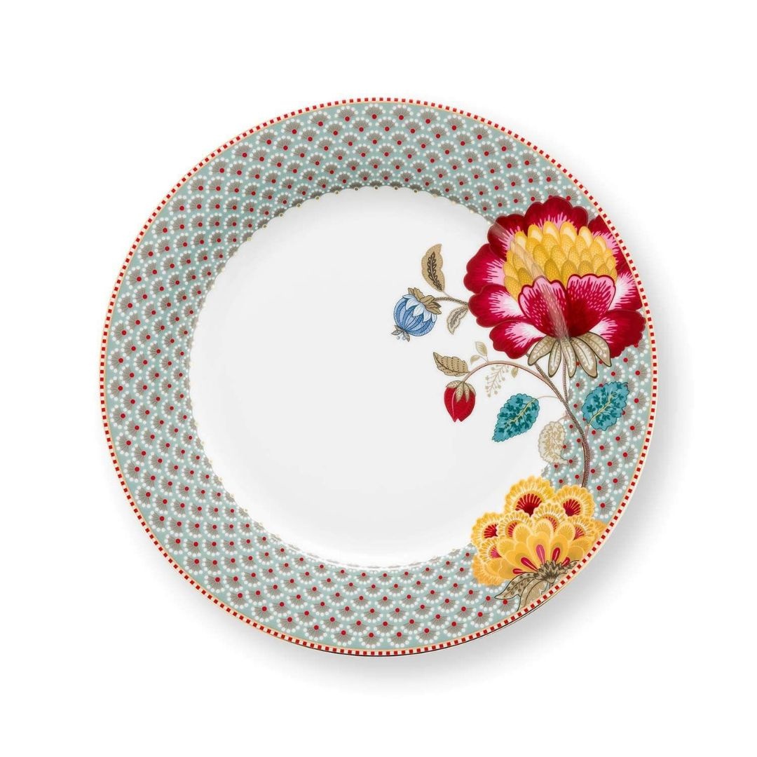 Farfurie din porțelan, Pip Studio, Blue, 26.5 cm, colecția Blooming Tales
