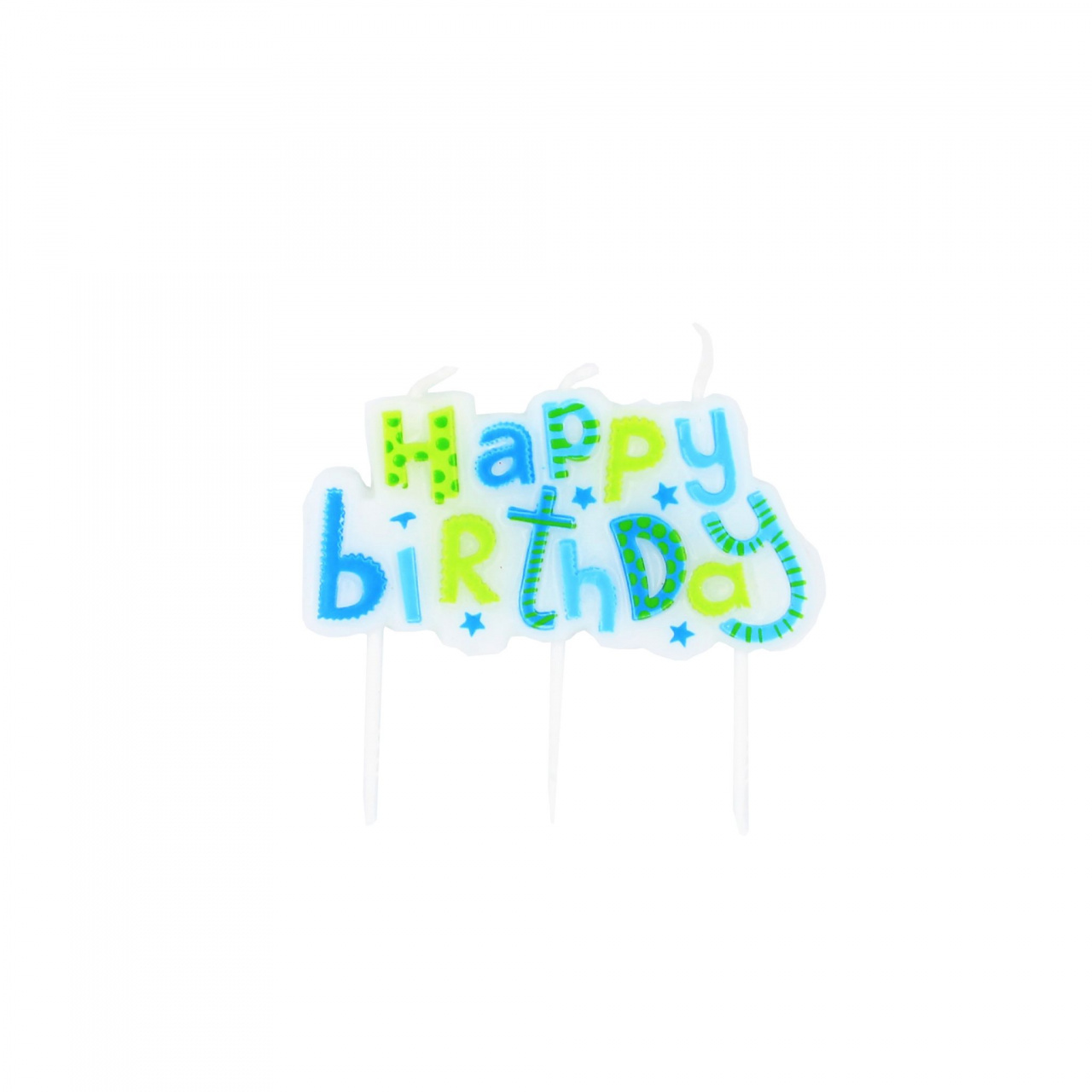 Lumânare party Happy Birthday Blue