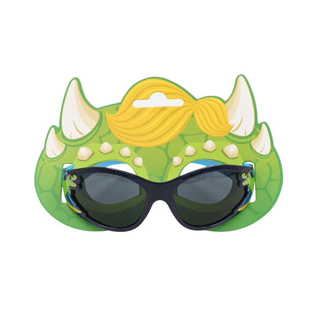 Ochelari de soare pentru copii, model dinozaur verde