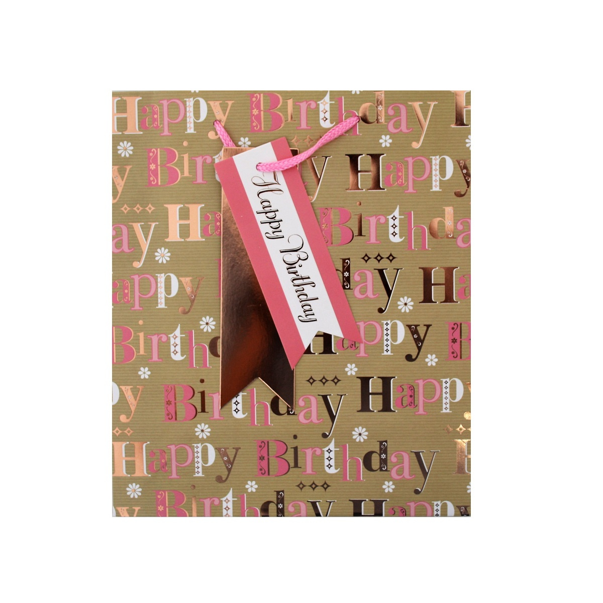 Punga cadou hartie L BIRTHDAY CLASSIC