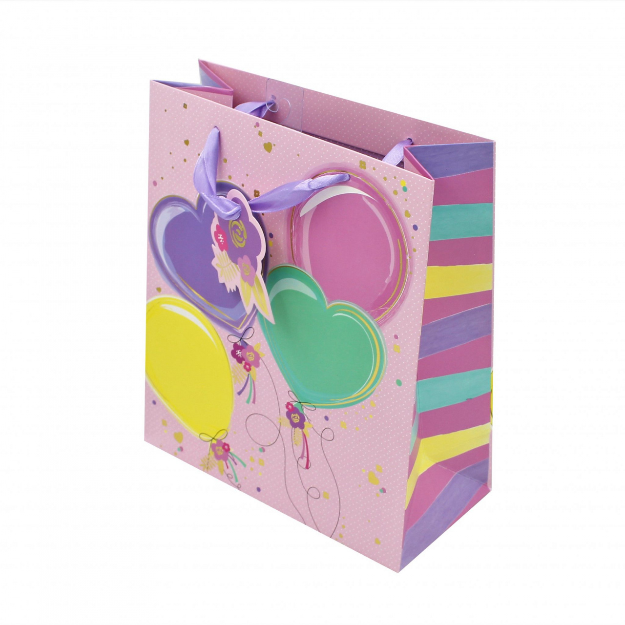 Punga cadou hartie L Pastel Balloons
