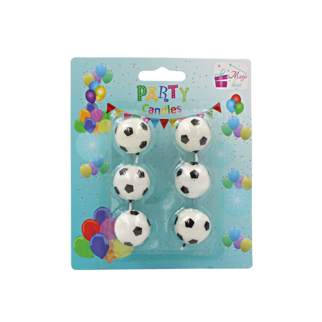 Set 6 lumânări party minge fotbal