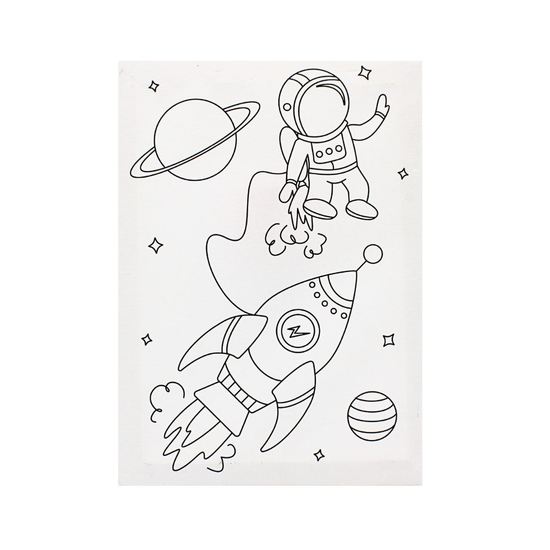 Set creativ pictură pe pânză model astronaut