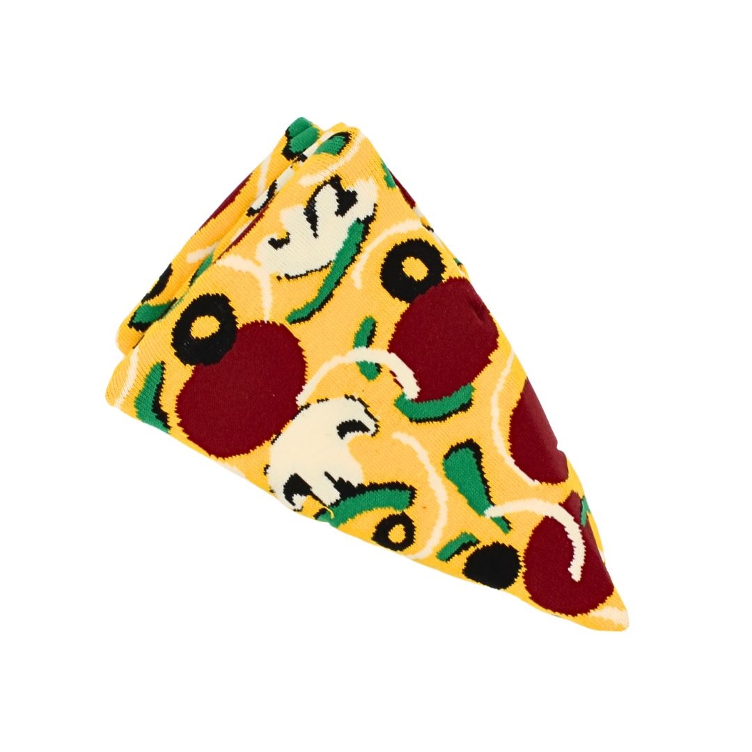 Șosete Funny Pizza NomNom Socks – Șosete Amuzante Unisex, Mărime Universală, Cadou Original