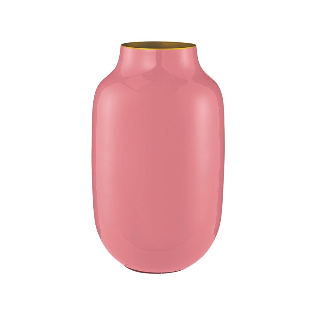 Vaza decorativă, din metal, Pip Studio, Pink, 30 cm, colecția La Majorelle