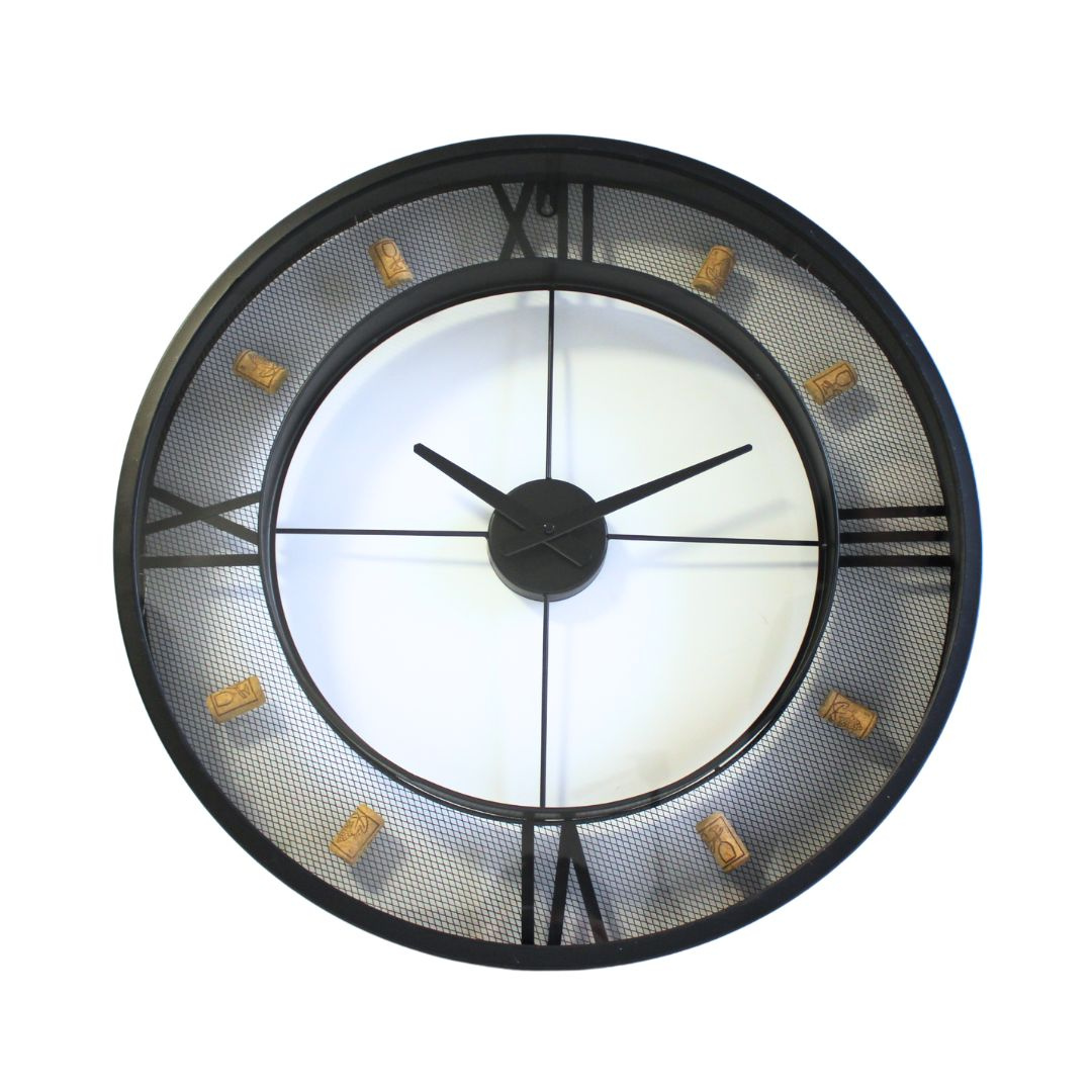 Ceas de perete dopuri sticle vin 57 cm