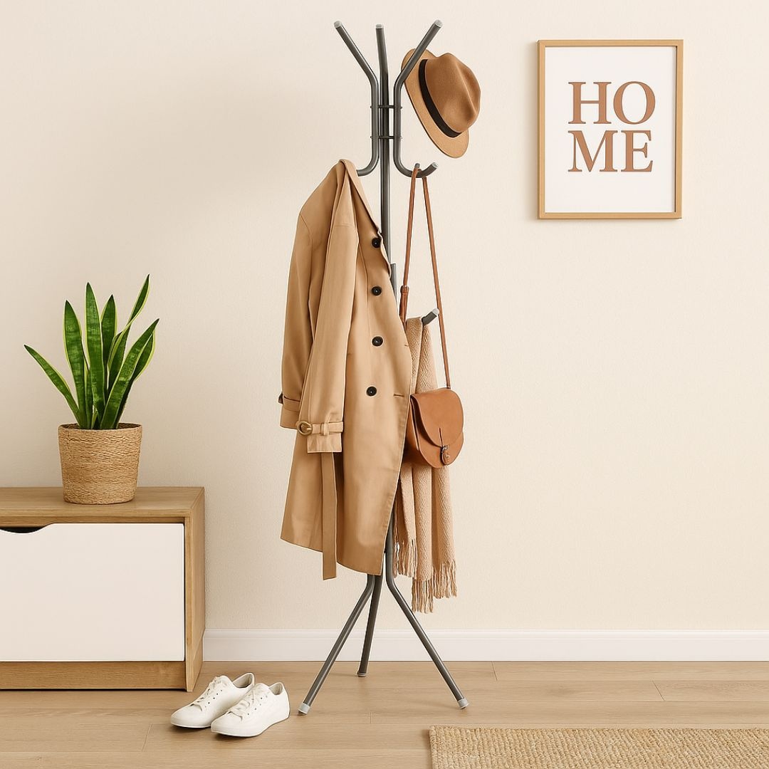 Cuier metalic pentru haine, 170 cm, gri, Storage Solutions