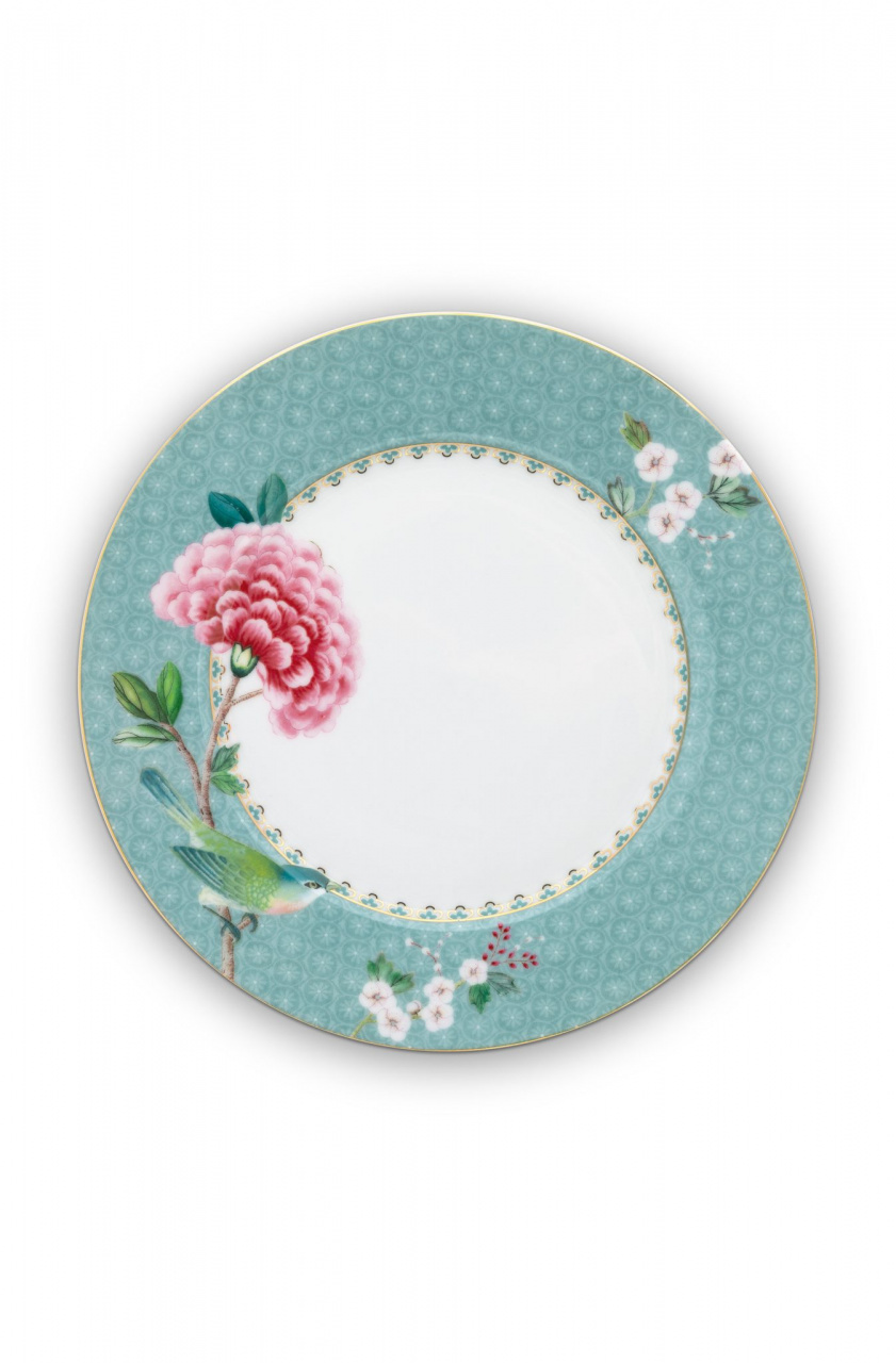 Farfurie din porțelan, Pip Studio, Bleu, 21cm, colecția Blushing Birds
