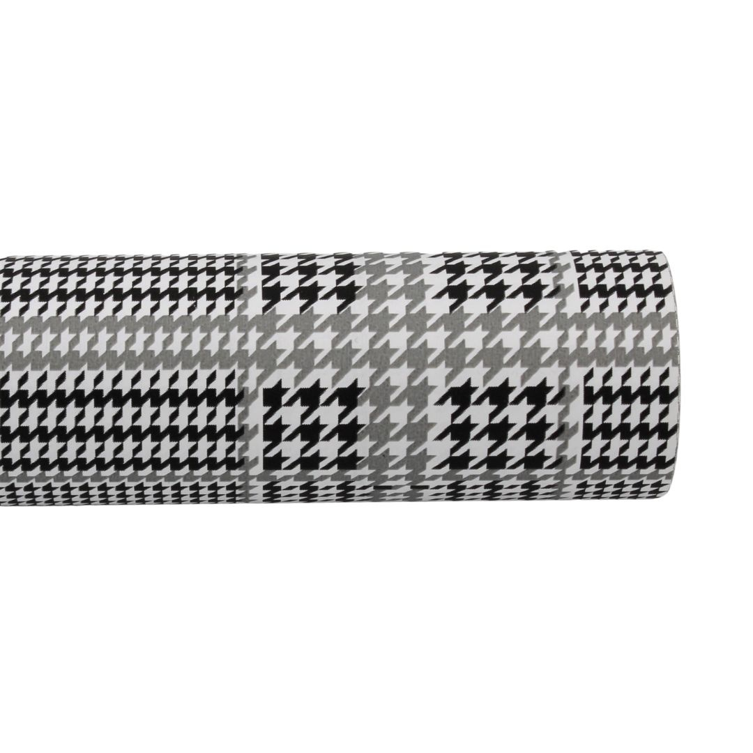 Hârtie ambalat cadouri tartan dungulițe albe