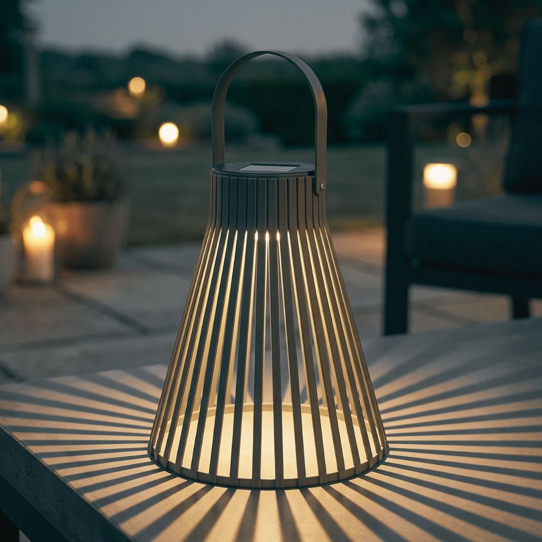 Lampă solară decorativă, H&S Collection, cu LED, cu agățătoare, 24 cm, culoare kaki