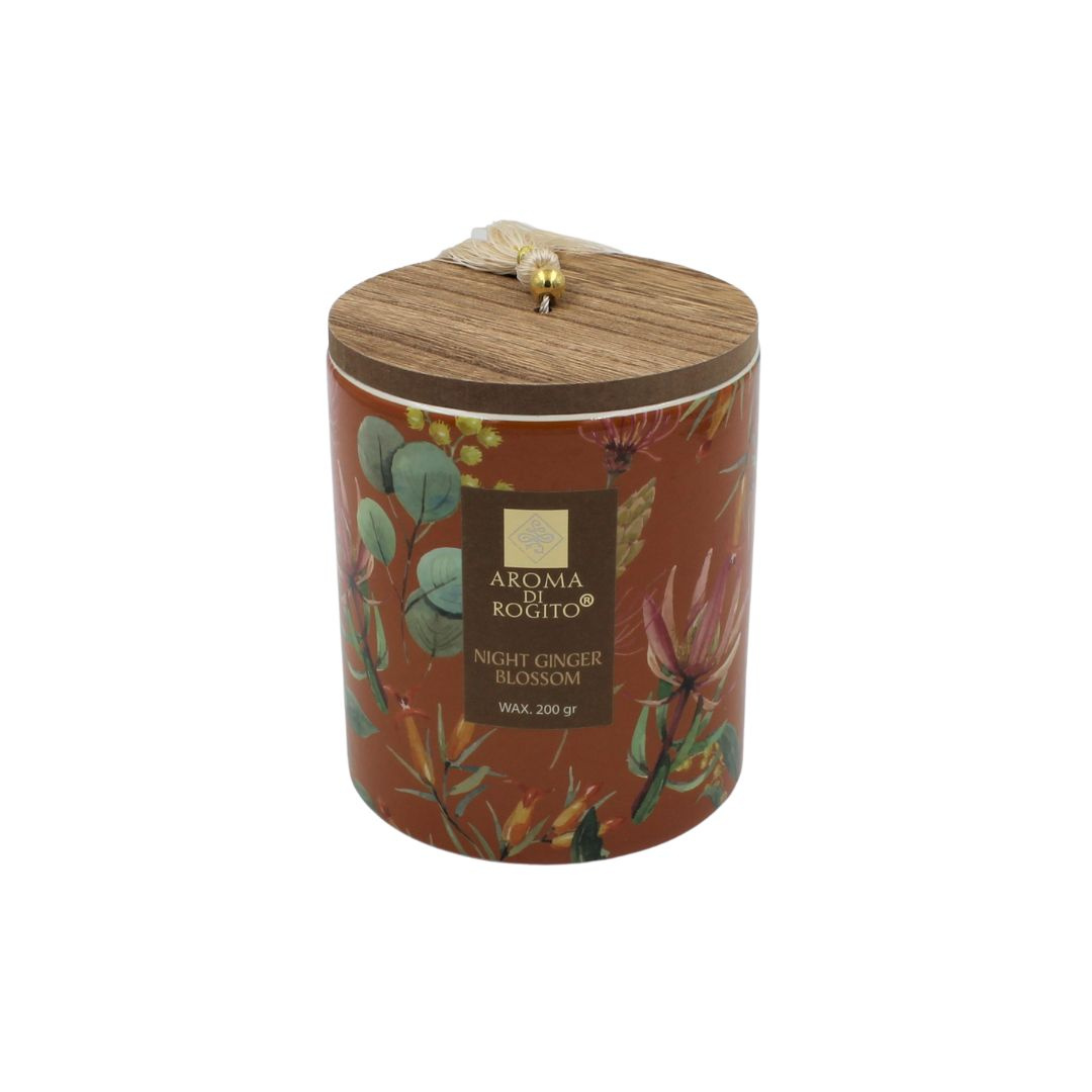 Lumânare suport ceramic Night Ginger Blossom 200g