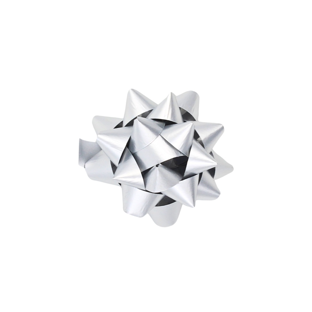 Set 10 steluțe autoadezive, 5 cm, Brizzolari, culoarea argintiu