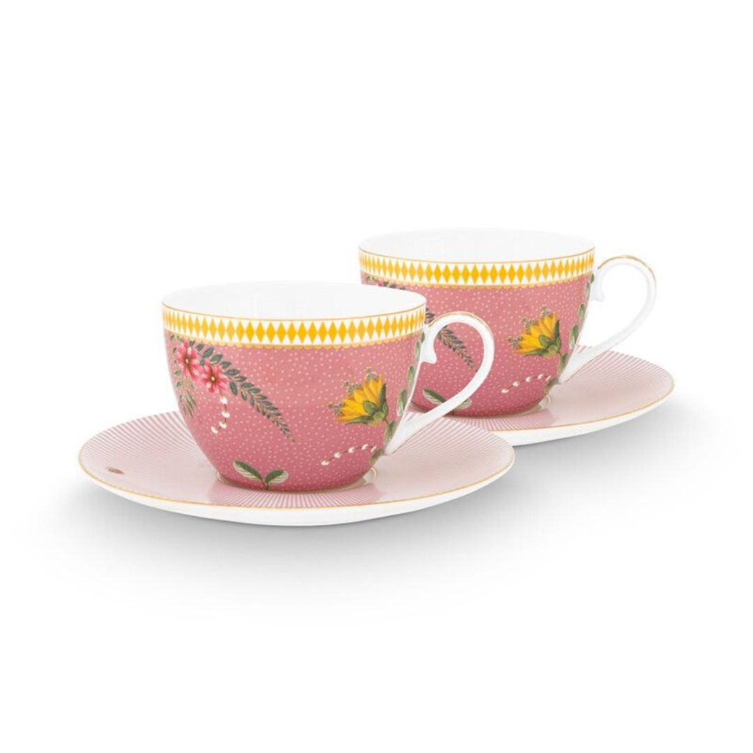 Set 2 cești cu farfurioare, Pip Studio, colecția La Majorelle