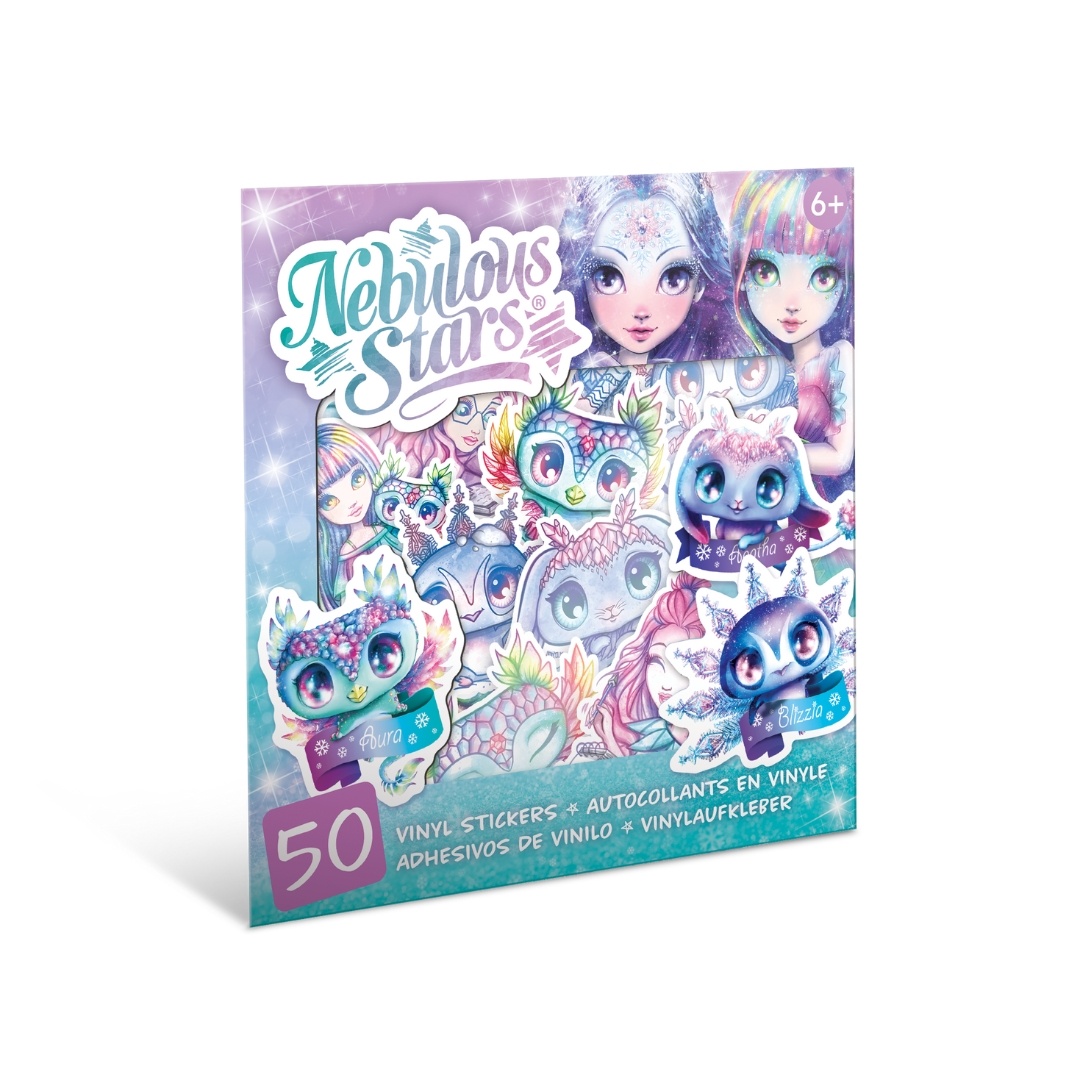 Set 50 stickere, din vinil, Nebulous Stars, Aura & Blizzia