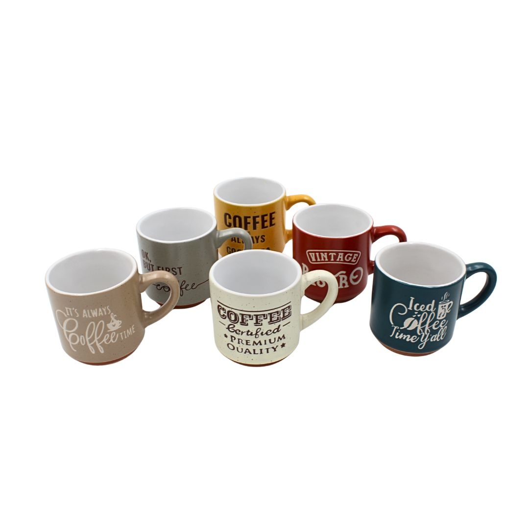 Set 6 căni din ceramică, Siaki Collection, 120 ml
