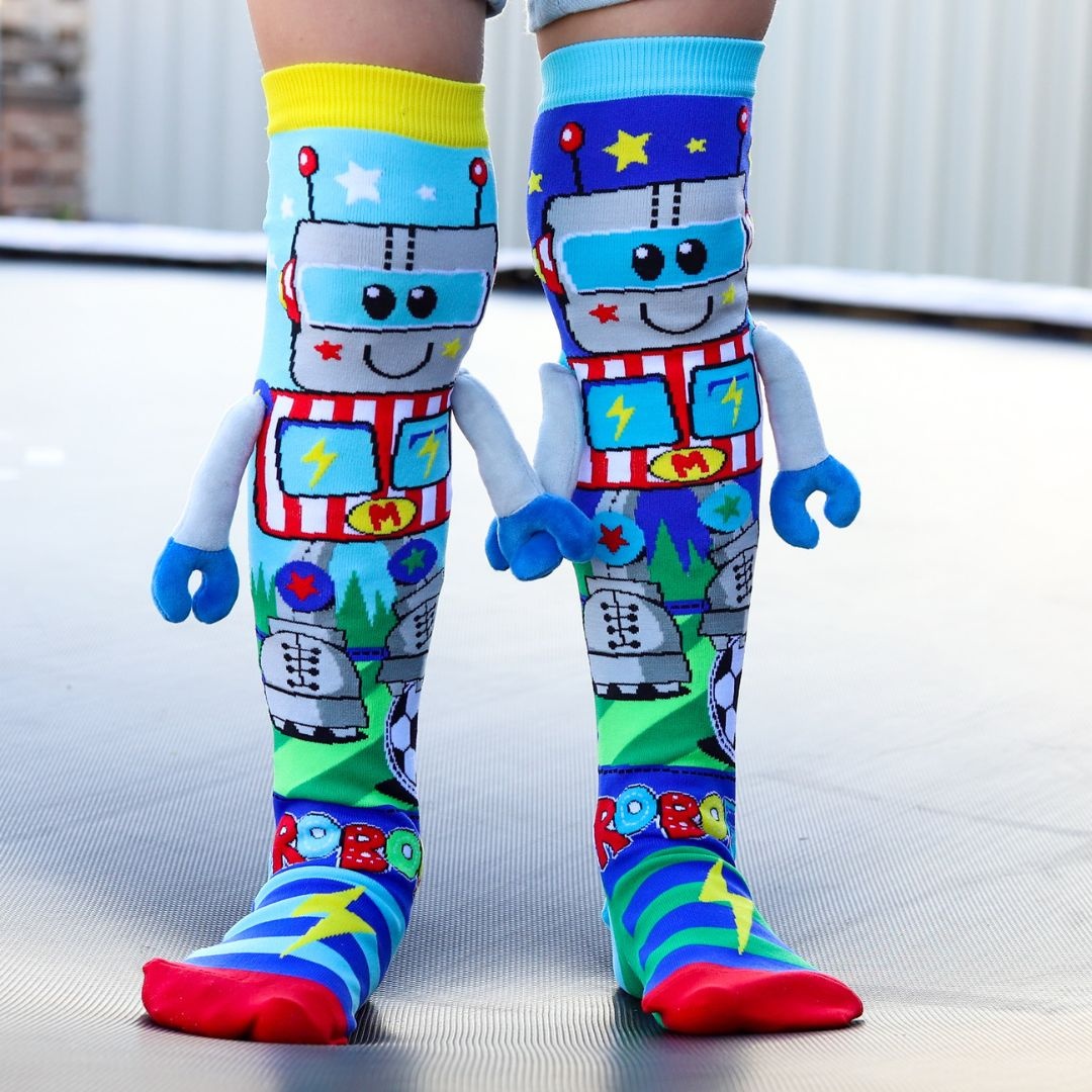 Șosete lungi colorate Madmia pentru băieți Robot 6-99 ani