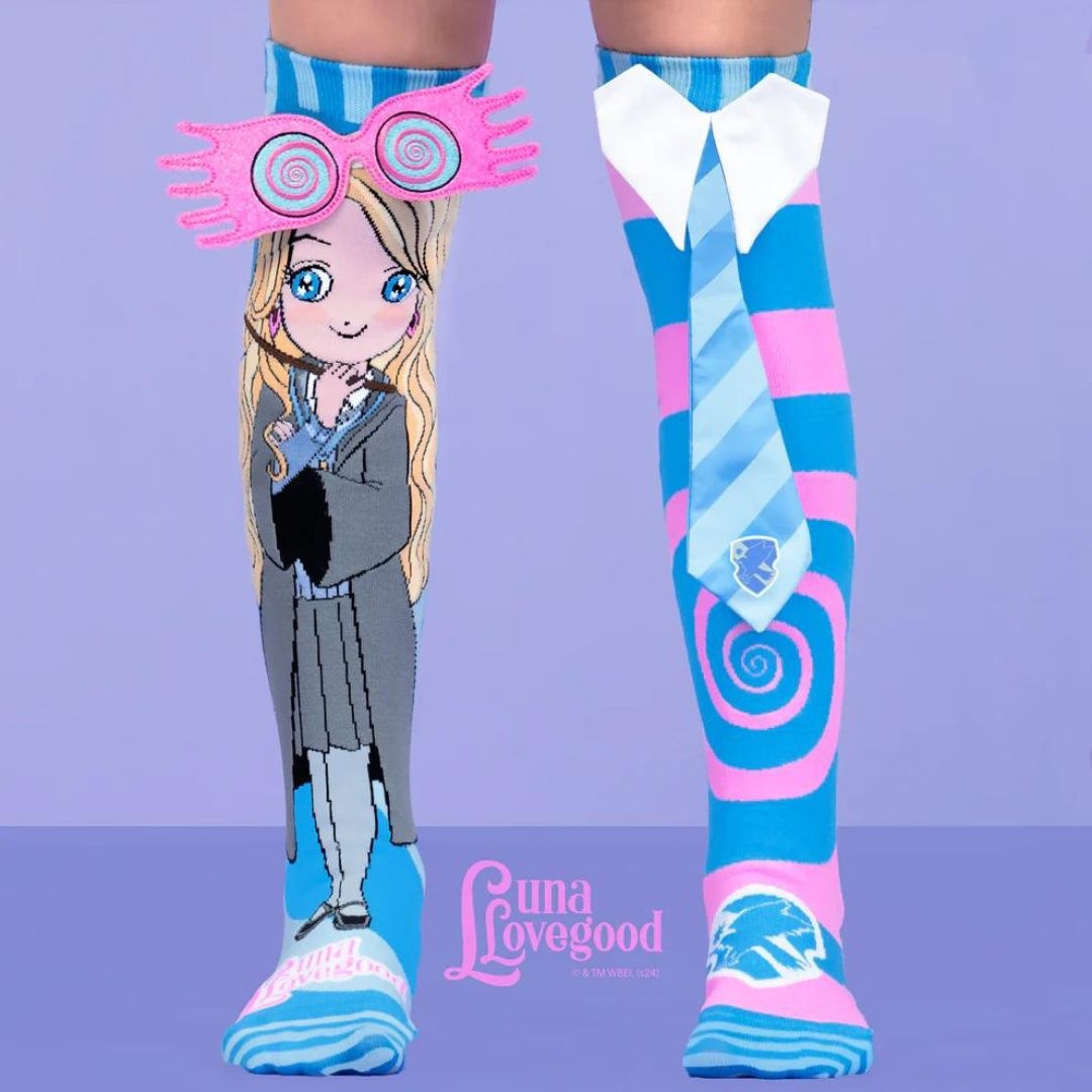 Șosete lungi colorate Madmia pentru fete fantasy Luna Lovegood 6-99 ani