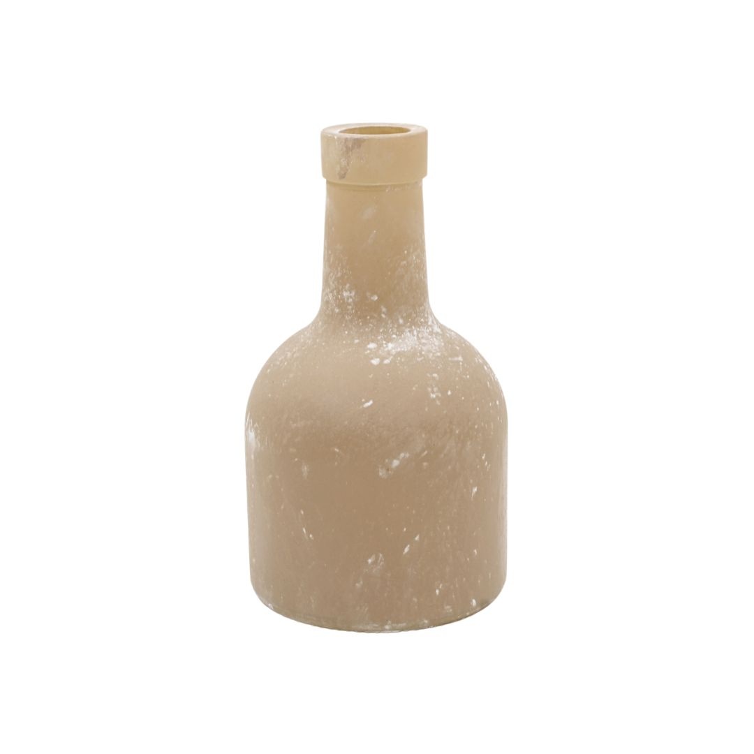 Vază decorativă, din sticlă, culoarea caramel, aspect vintage, 15x8 cm, Arti Casa
