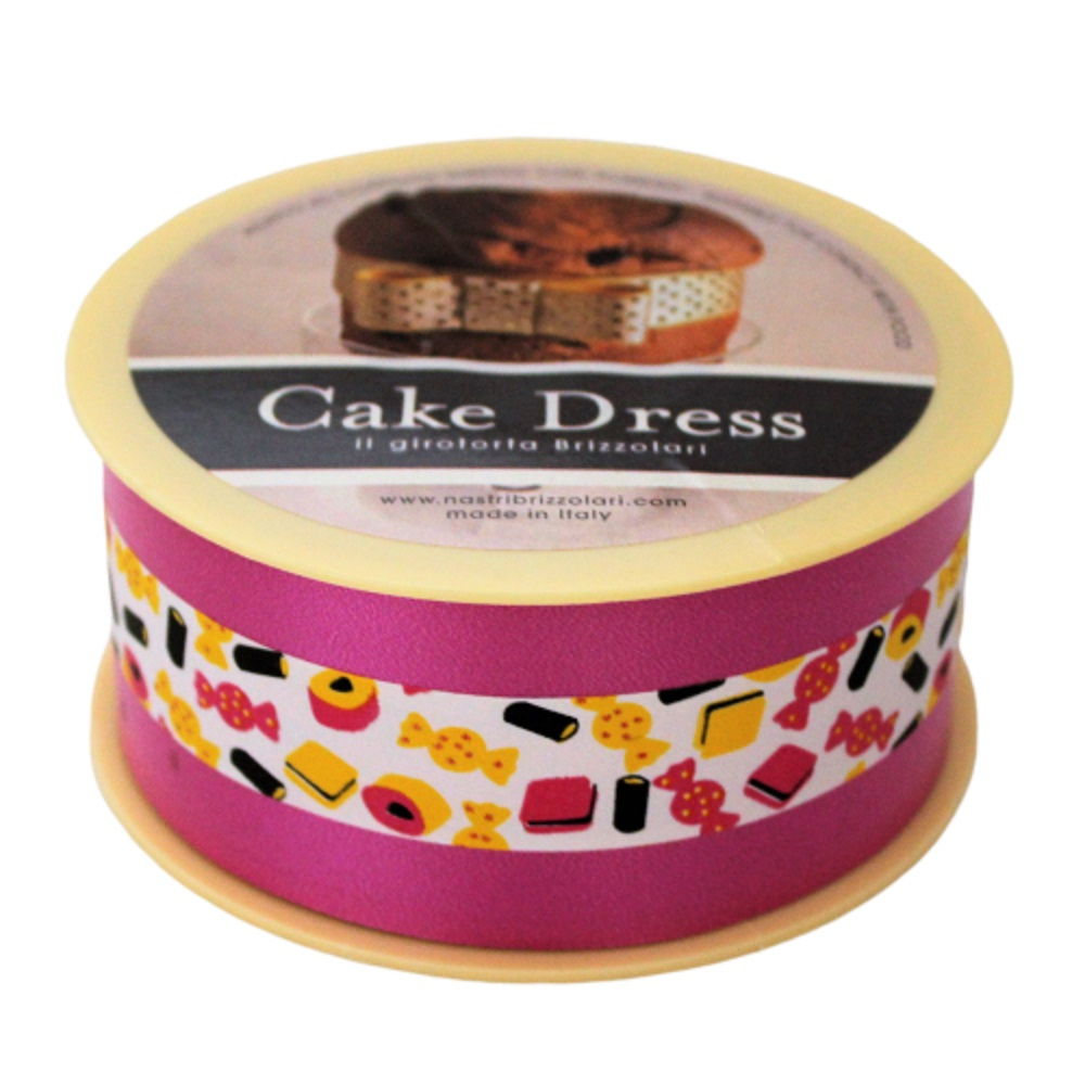 Bandă decorativă Cake Dress, pentru torturi și prăjituri, 4.5cm x 20m, Candy Roz