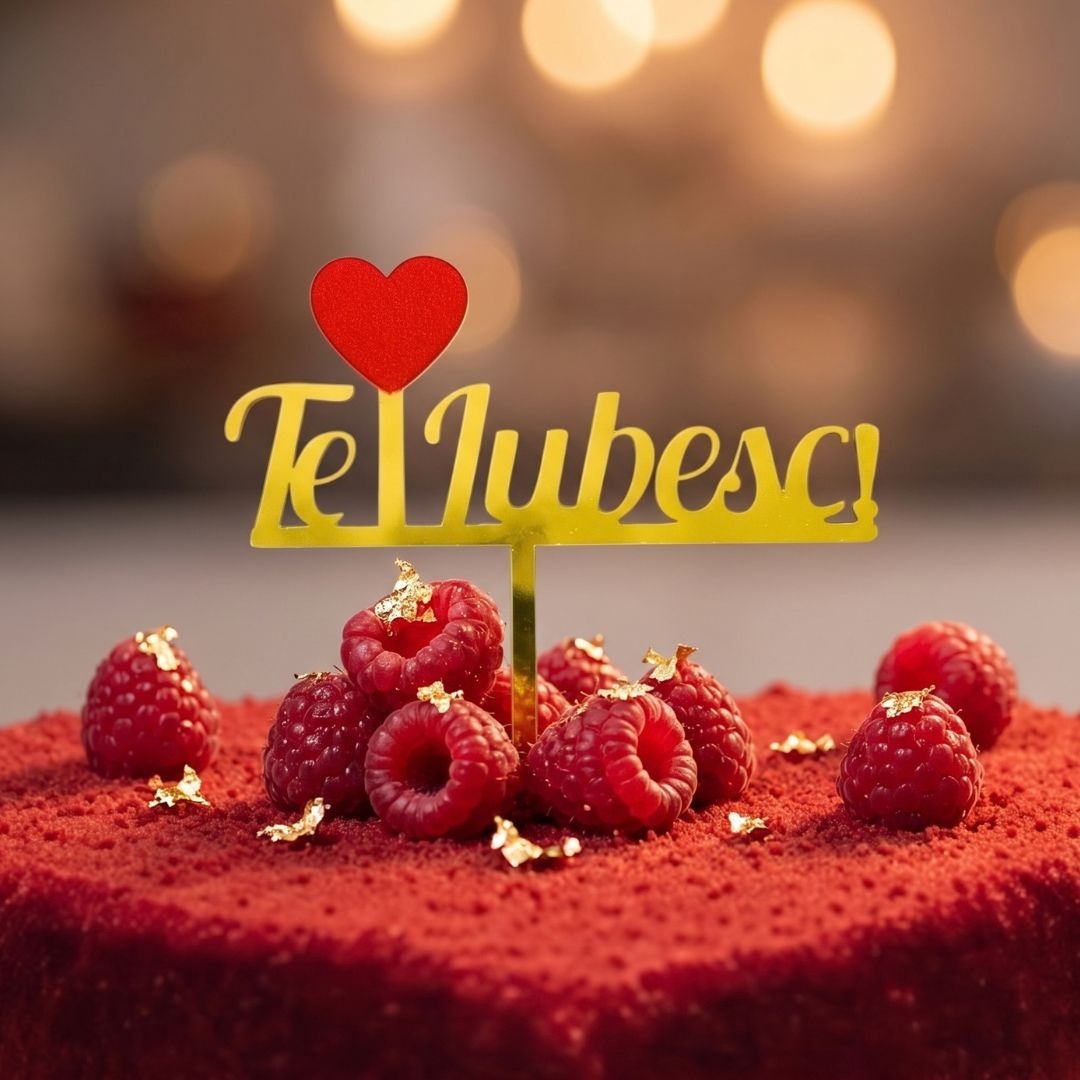 Cake Topper tort Te Iubesc !