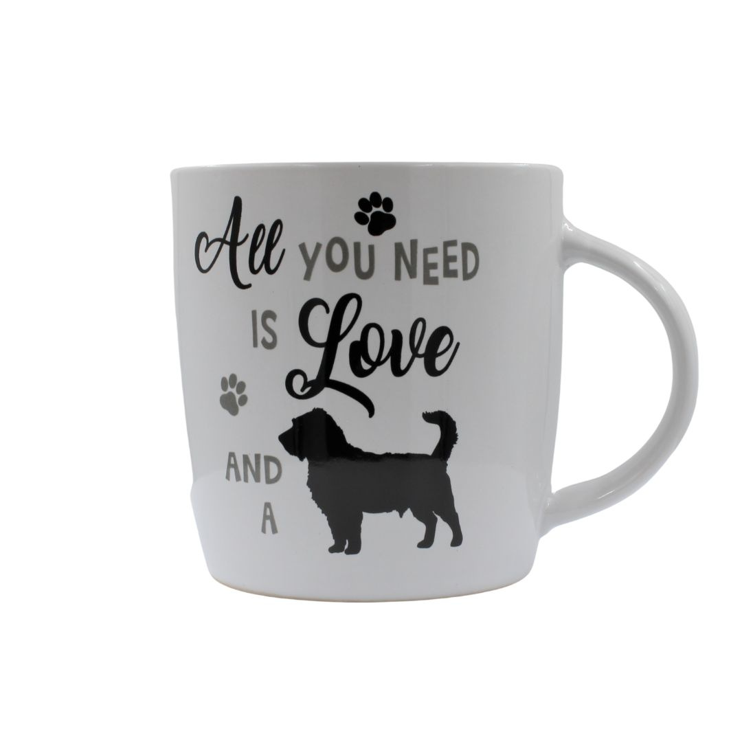 Cană ceramică All you need albă