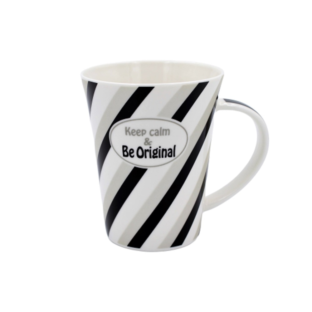 Cană din porțelan personalizată cu mesaj "Keep calm and Be Original"