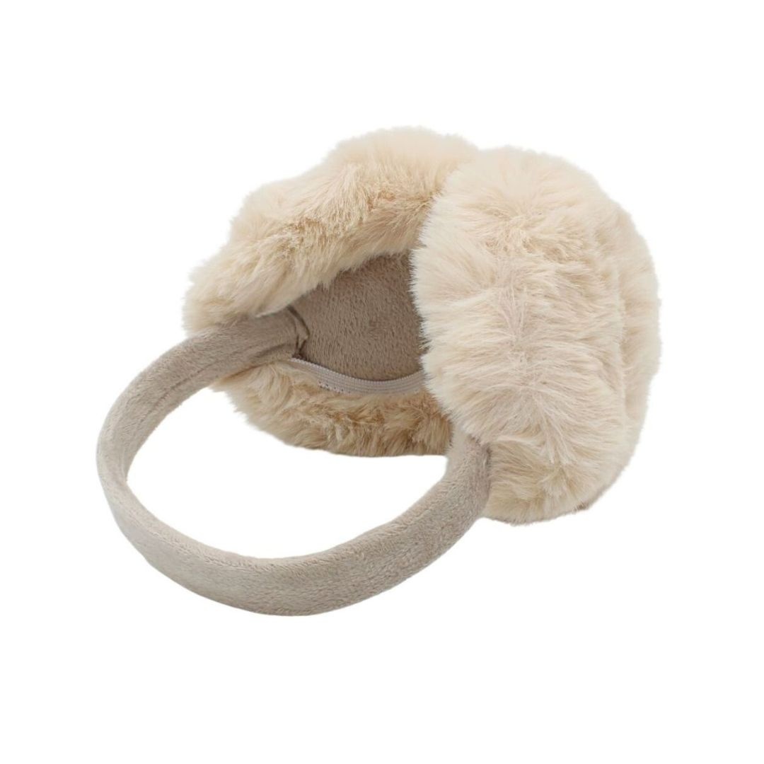 Căști pufoase mărimea XXL, pentru urechi, Antonio, Ø 14 cm, culoarea bej