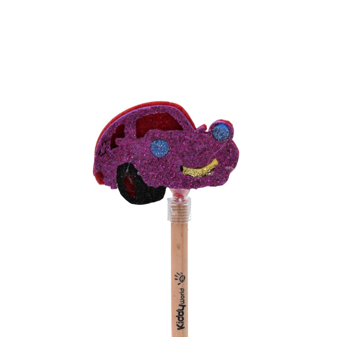 Creion figurină Mașinuță roșu-mov 22 cm