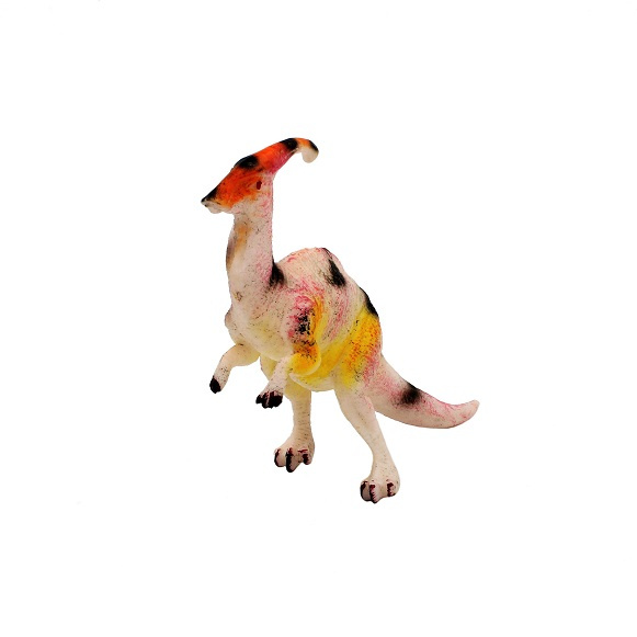 Figurină mini, Deluxebase, animal Parasaurolophu, culoarea roz, 14 cm