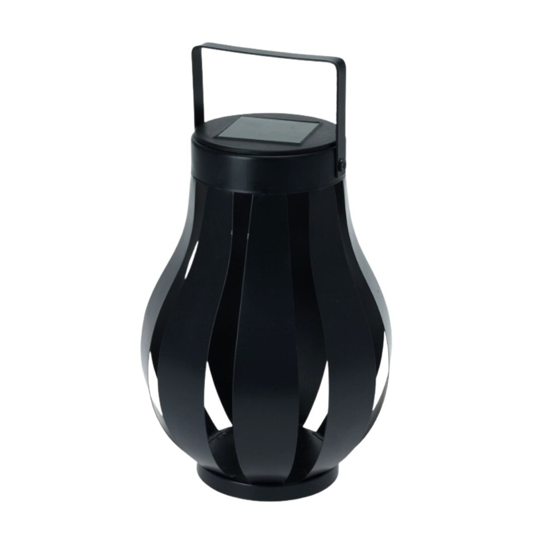 Lampă solară pentru grădină, cu LED,15x20 cm, metalică, culoare negru