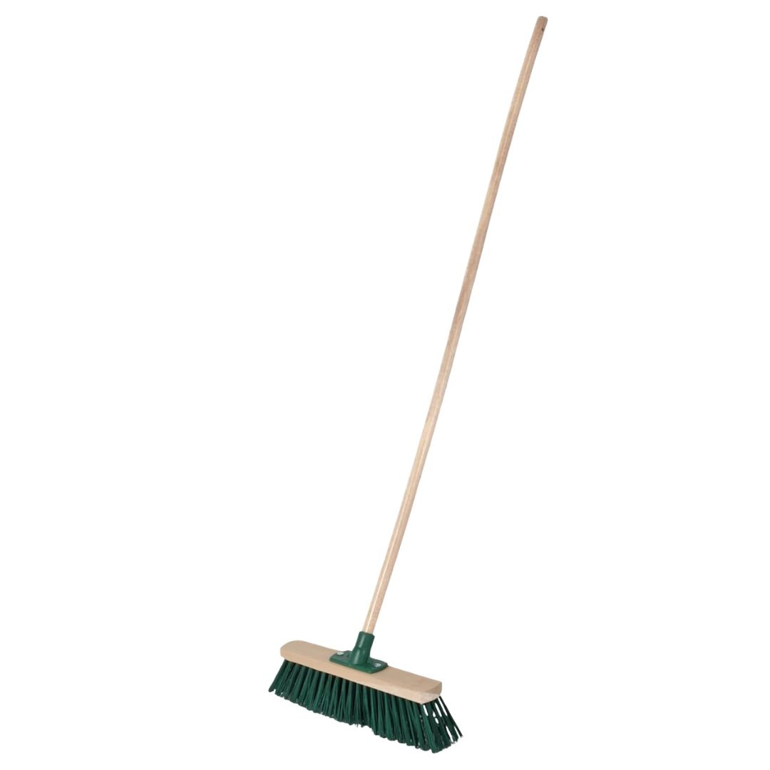 Mătură de grădină, cu coadă din lemn, ProGarden, culoare verde, 120 cm