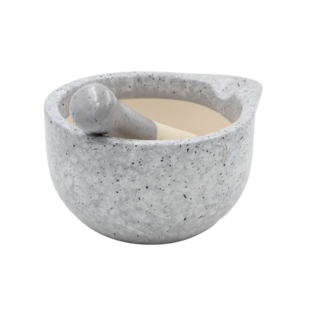 Mojar cu pistil, 330 ml, Excellent Houseware, ceramică, gri