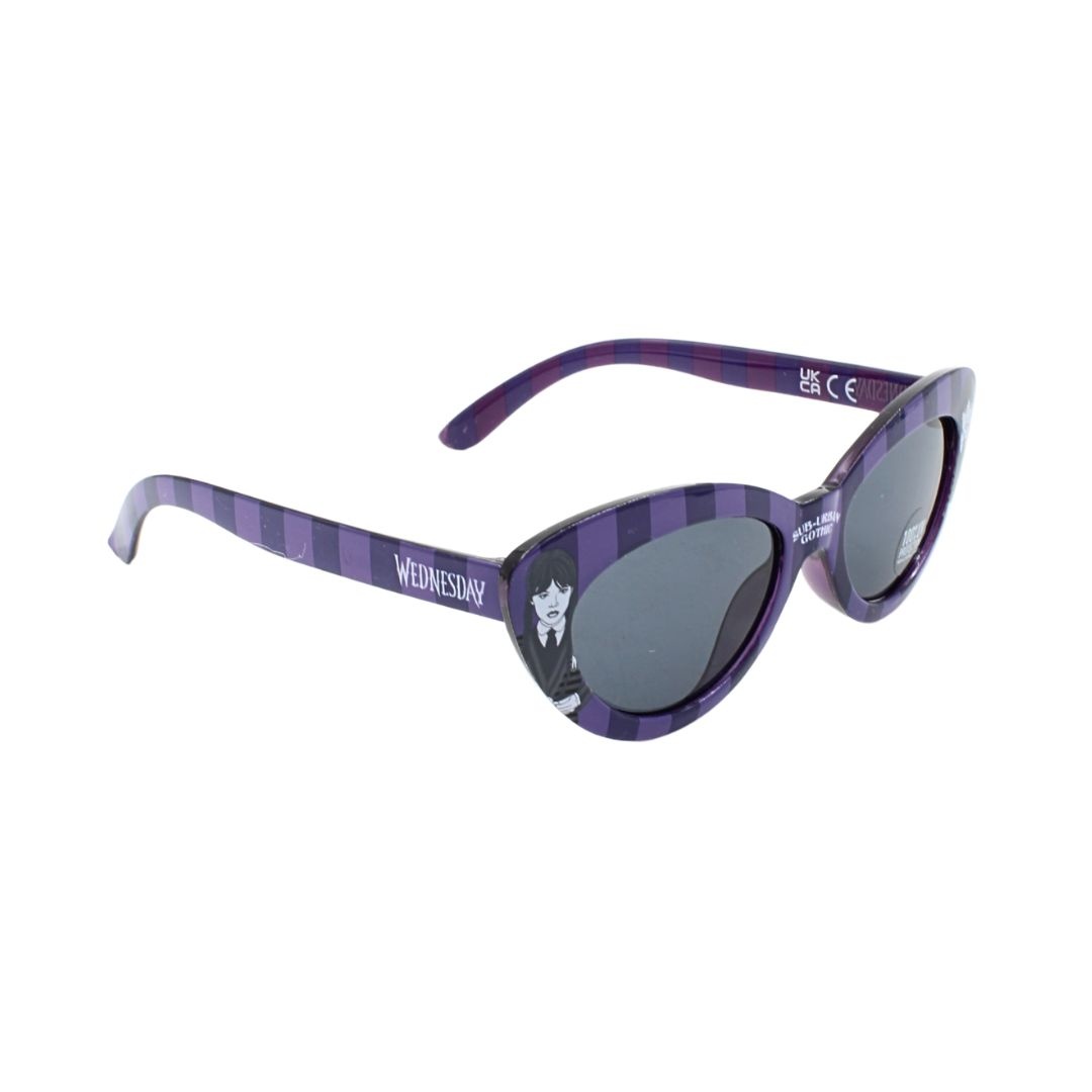 Ochelari de Soare Copii Wednesday Addams – Model Cat Eye, Protecție UV, Design Gotico-Violet