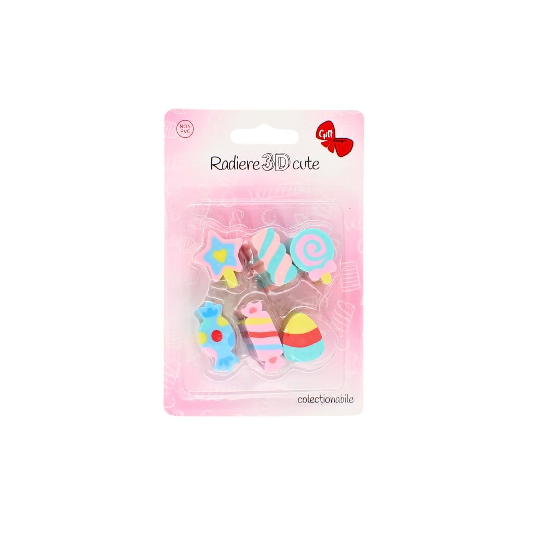 Set 6 radiere 3D colecționabile bombonici