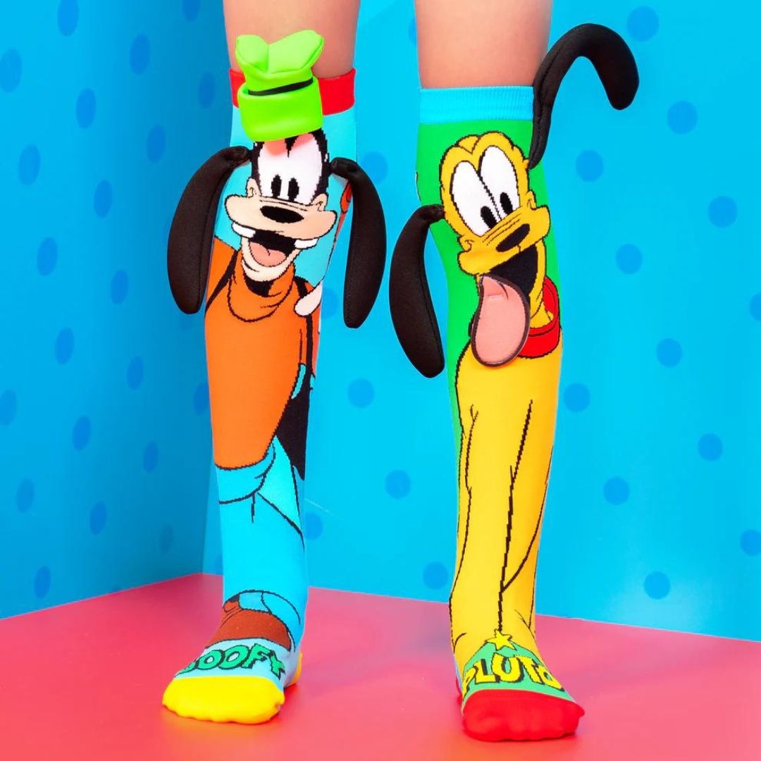 Șosete lungi colorate Madmia unisex fantasy Pluto & Goofy 3-5 ani