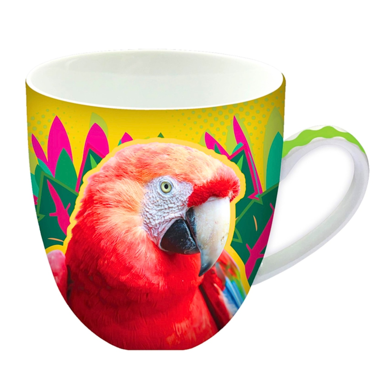 Cană din ceramică, Deluxebase, imprimeu papagal, 440 ml, colecția Animug