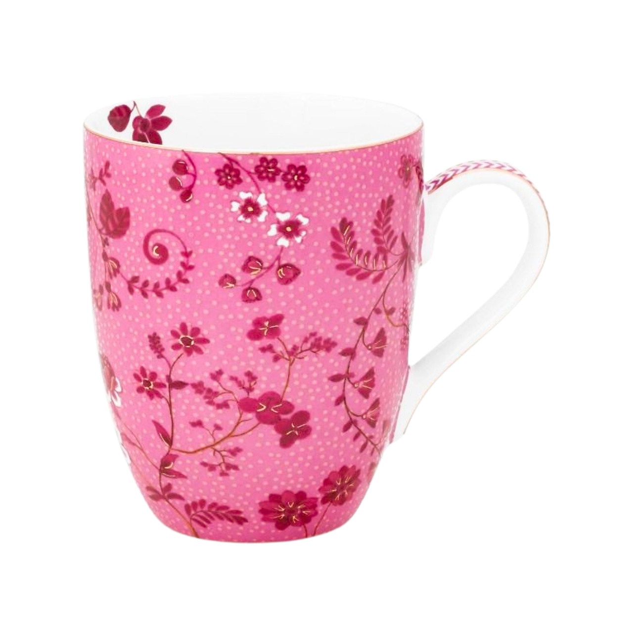 Cană din porțelan, colecția Jolie, Flowers Pink, 350 ml, Pip Studio