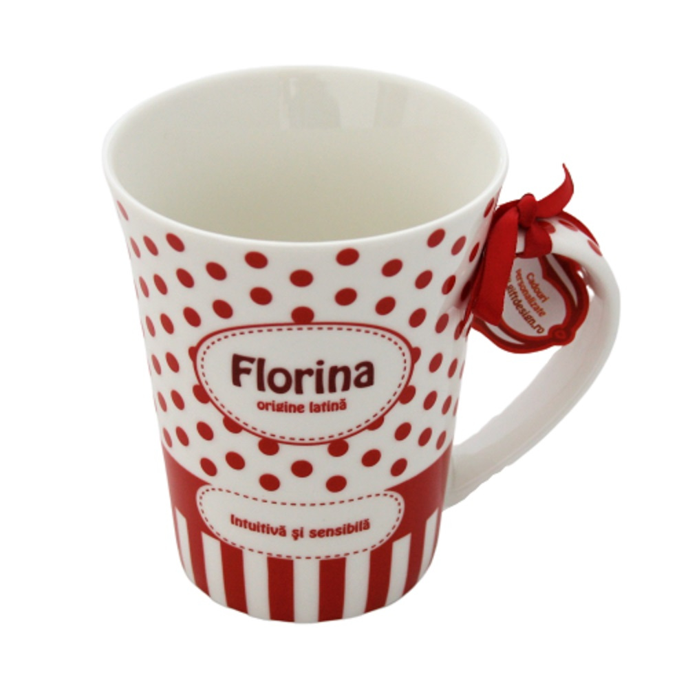 Cană din porțelan personalizată Florina
