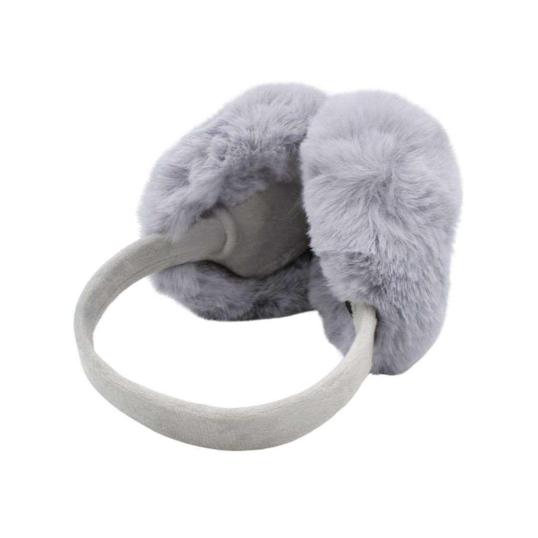 Căști pufoase mărimea XXL, pentru urechi, Antonio, Ø 14 cm, culoarea gri