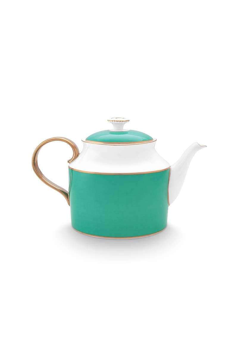 Ceainic din porțelan, Pip Studio, Gold-Green, 1.8l, colecție Pip Chique