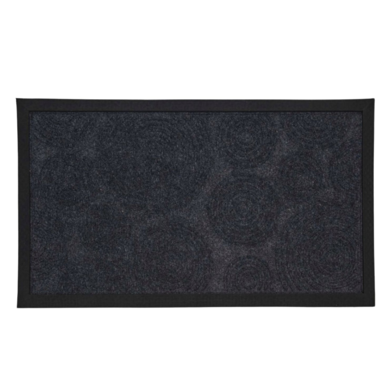 Covor de intrare cauciuc 40x70 cm, gri închis, model cerculețe