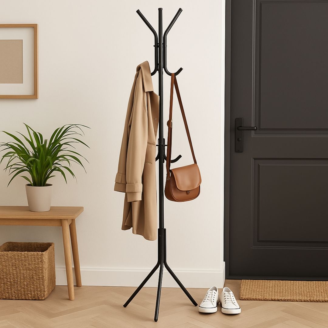 Cuier metalic pentru haine, 170 cm, negru, Storage Solutions