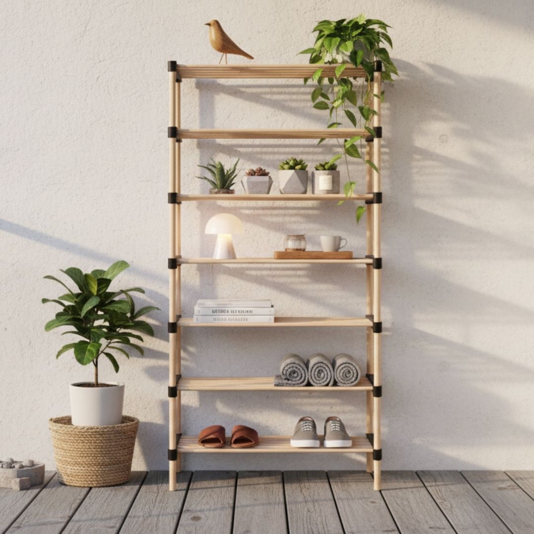 Etajeră de depozitare cu 7 niveluri STORAGE SOLUTIONS – 56x28x110 cm, design practic și versatil
