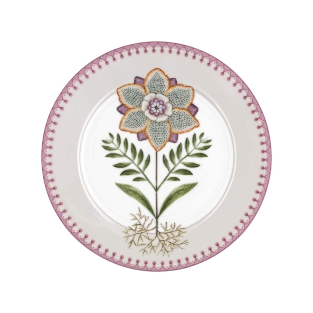 Farfurie din porțelan, Pip Studio, White, 21cm, colecția Lily&Lotus