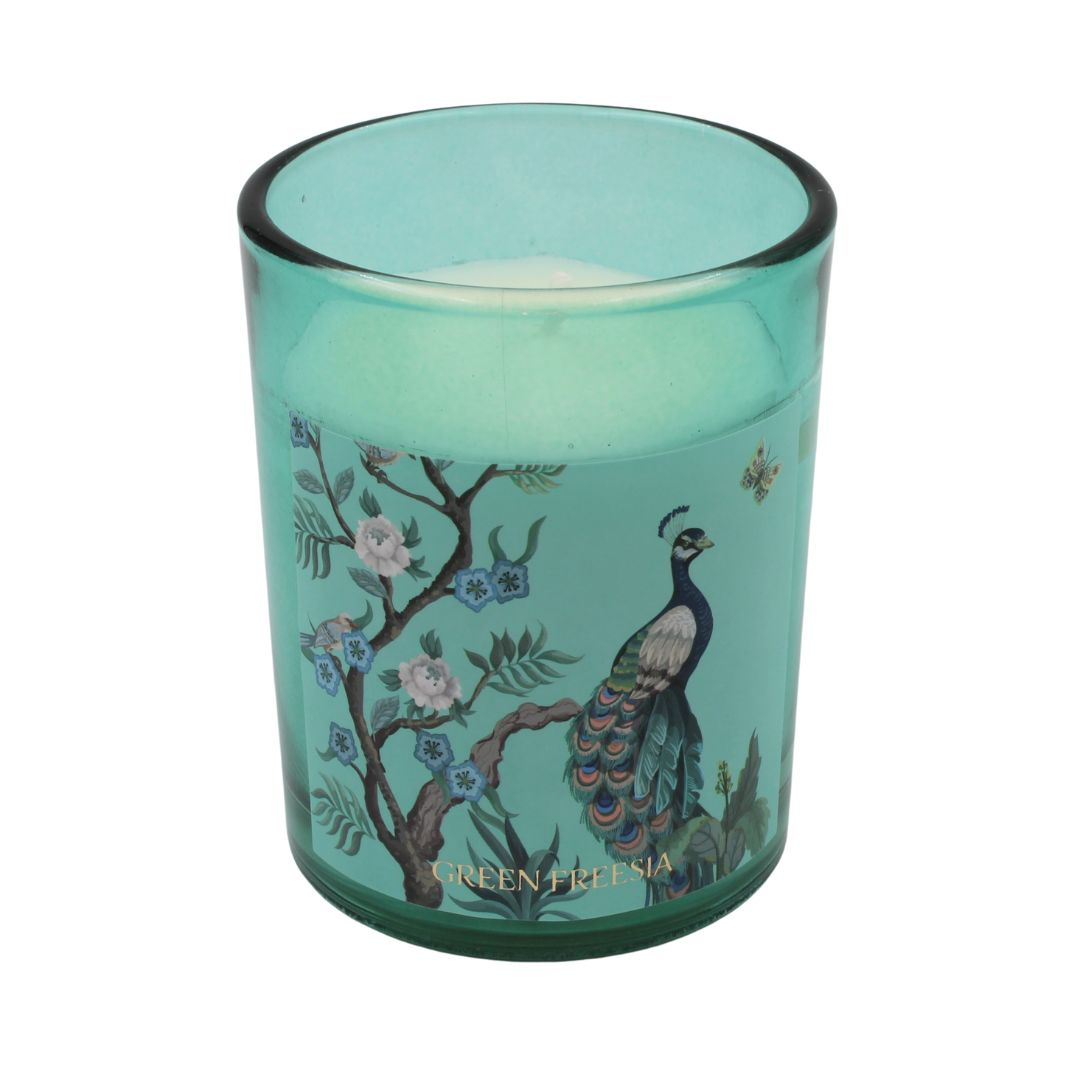 Lumanare in pahar Green Freesia 8x10cm