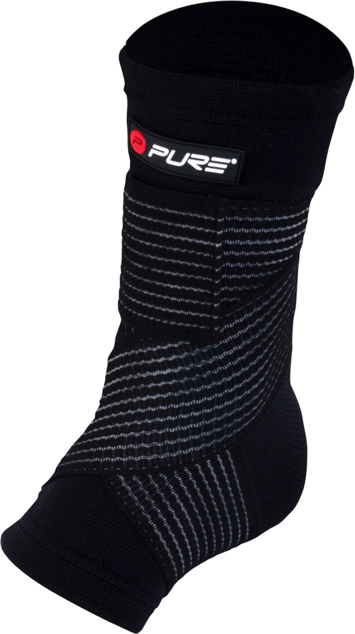 Orteză pentru Gleznă Tricotat Pure 2 Improve – Mărimea XL | Negru | Bandă Elastică cu Velcro
