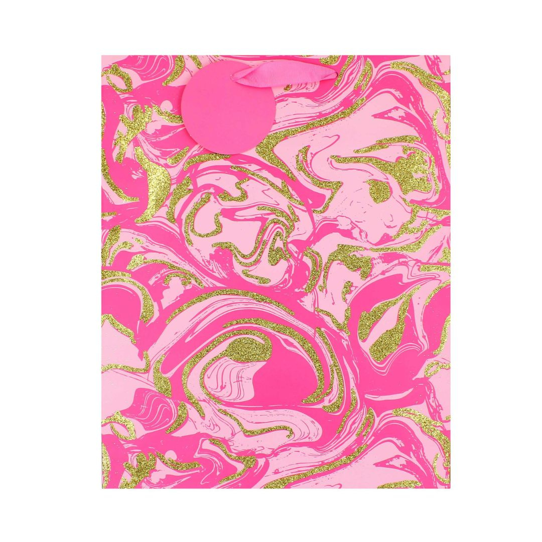 Punga SDE L PINK MARBLE GLITTER